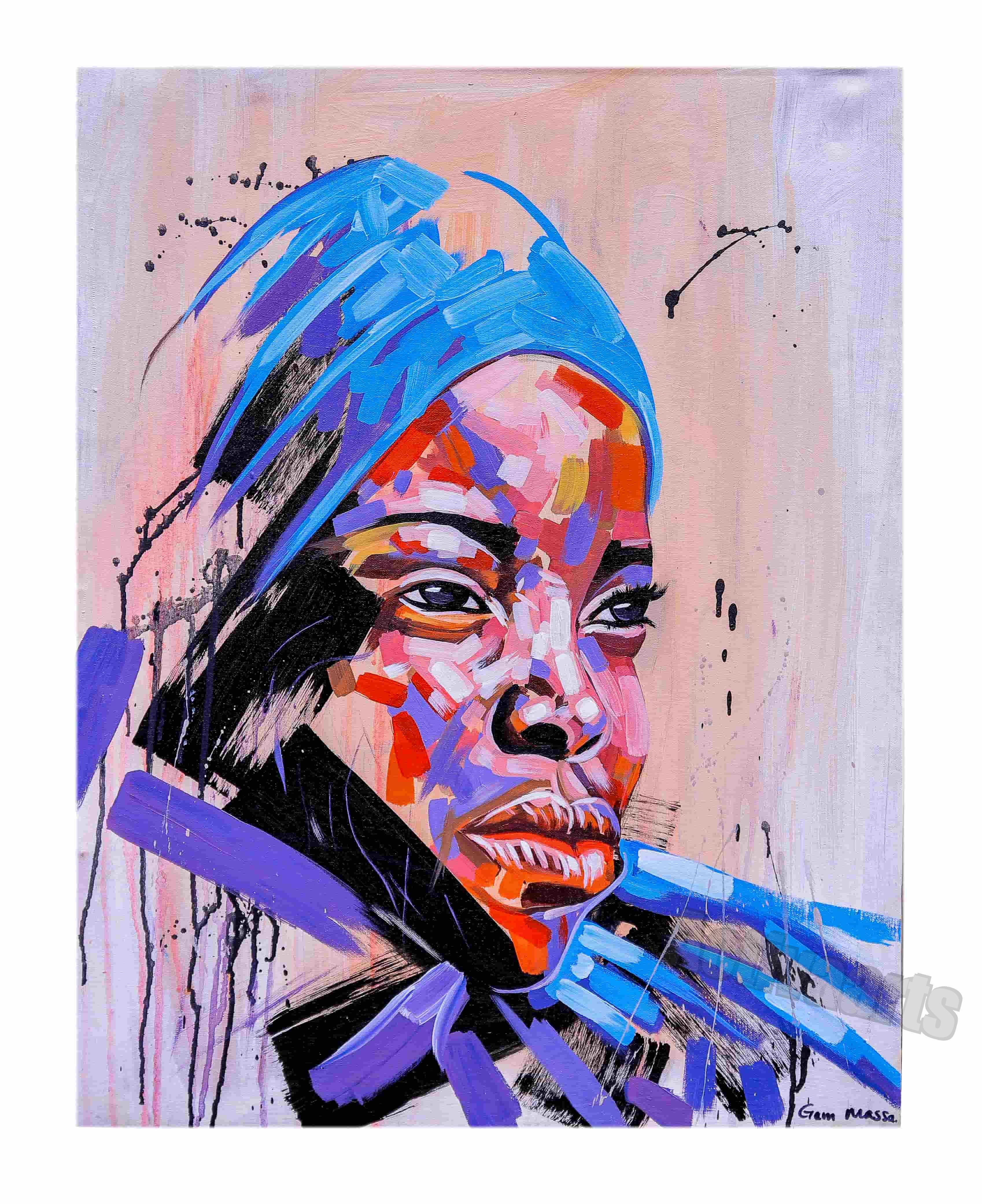 African Lady in Veil